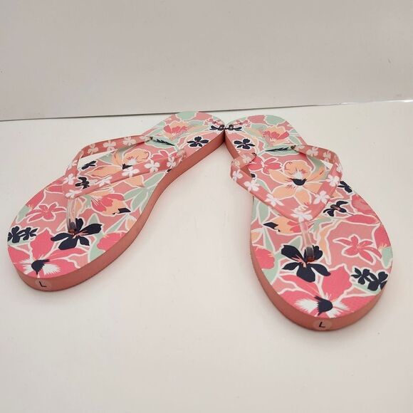 Vera Bradley Shoes - New Vera Bradley pink floral flip flop thong shoes sandals womens size 9/10 L